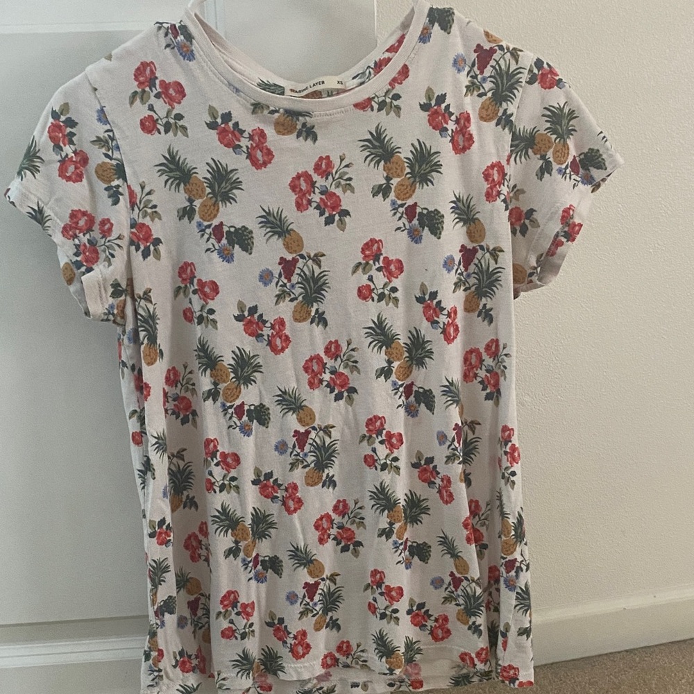 Marine Layer Floral Short Sleeve Tee - Multicolor